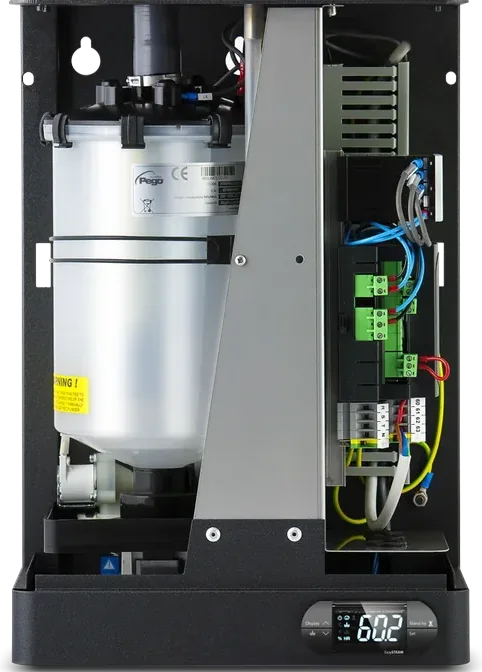PEGO EASYSTEAM ES MINI, open showing cylinder and controller